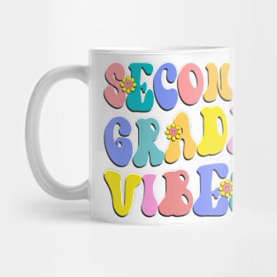 Second Grade Vibes First Day Back to School Teacher Students Mug